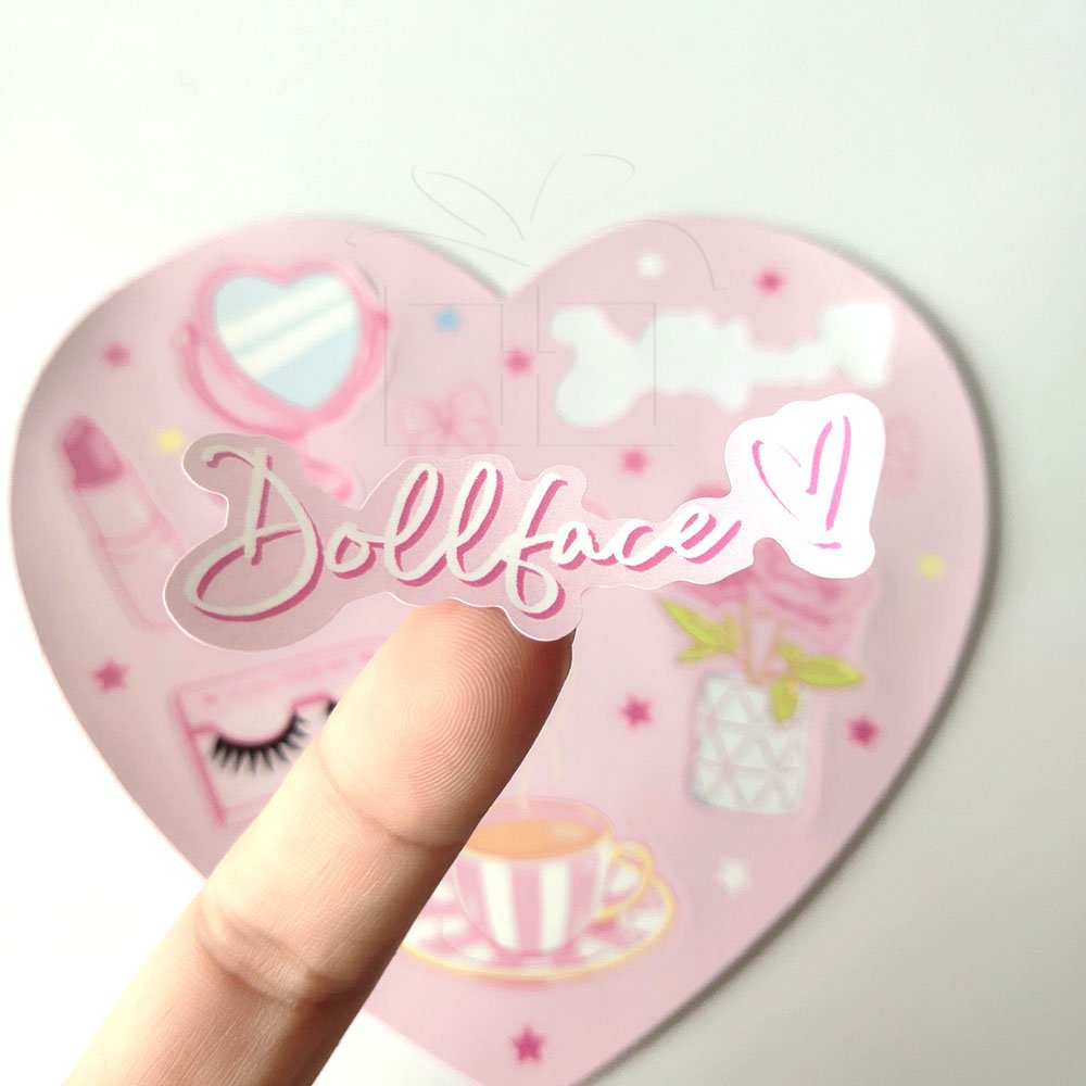 Make You Own Logo Kawaii Vinyl Make UP Kiss Cut Sticker Sheets