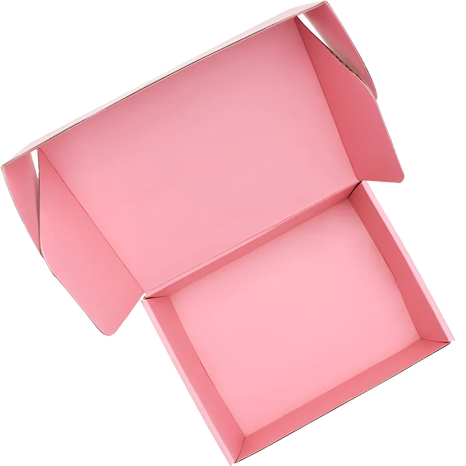 Custom Pink Mailer Box With Paper Card Tissue Paper And Sticker Cosmetic Shipping Boxes Packaging Paper Logo Small Mailing Box
