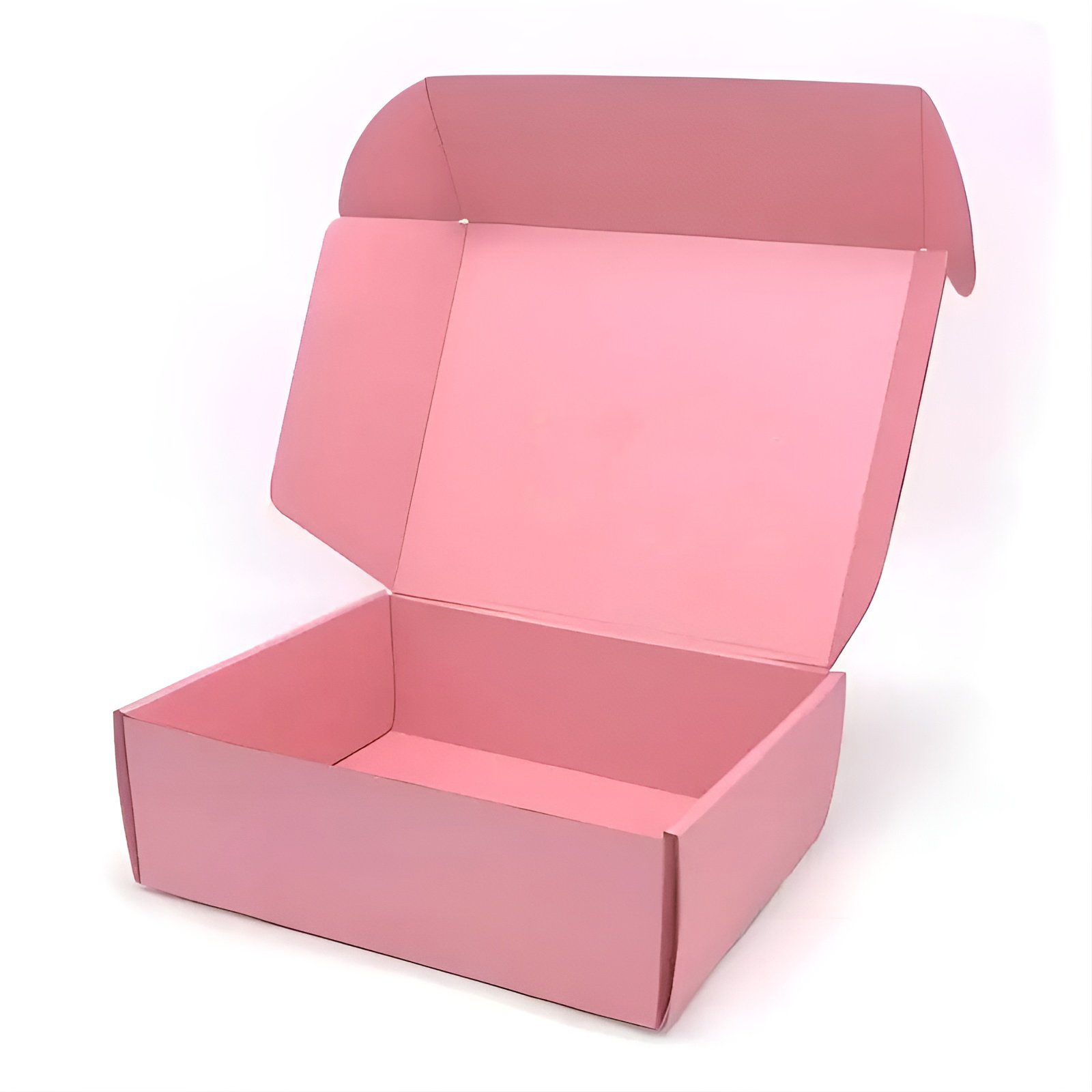 Custom Pink Mailer Box With Paper Card Tissue Paper And Sticker Cosmetic Shipping Boxes Packaging Paper Logo Small Mailing Box