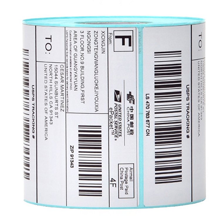 Wholesale Thermal sticker roll shipping label waybill sticker A6 self adhesive direct thermal label paper 4X6 thermal label