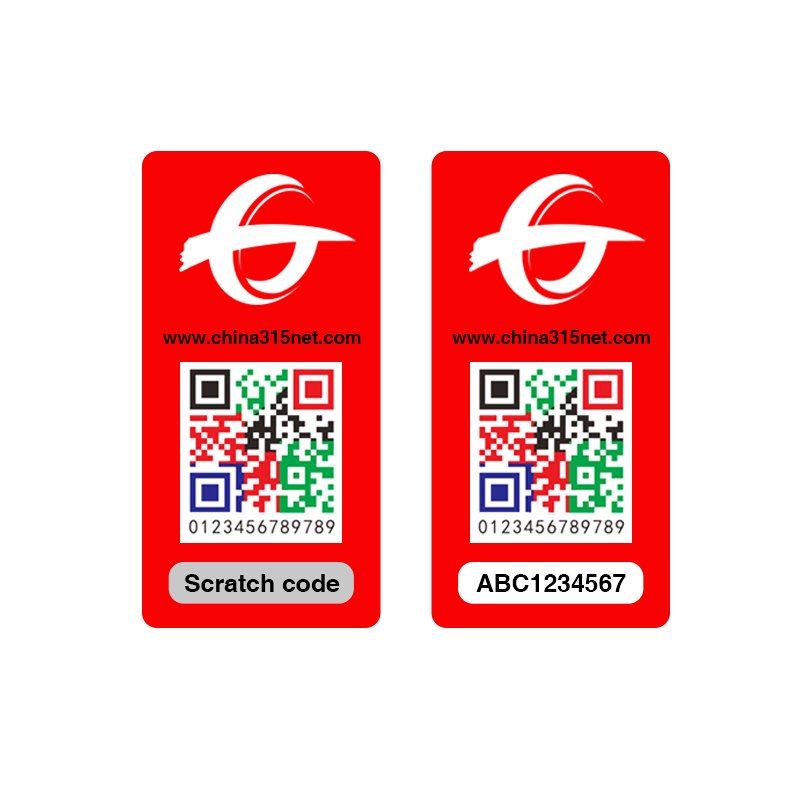 Custom Security Labels Anti-counterfeit Scratch Number Verify 3D Tamper Evident Qr Code Stickers for Brand Product Protection