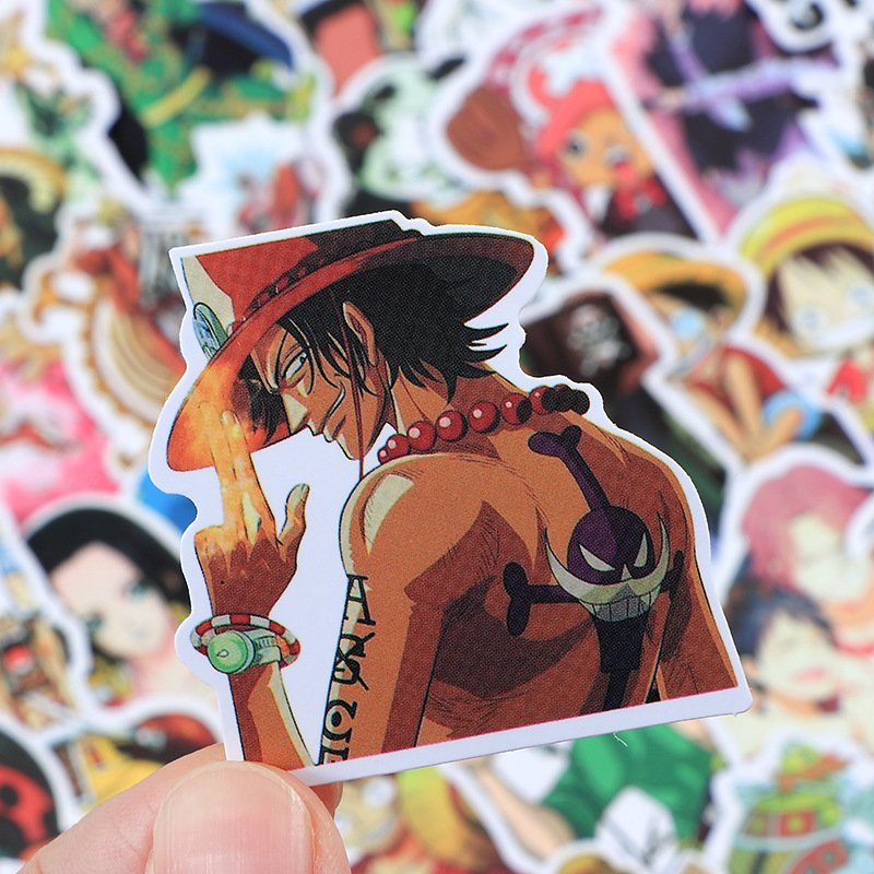 120 pieces/set Anime 1 Piece Luffy Luggage Laptop Guitar Waterproof Graffiti Cartoon Sticker