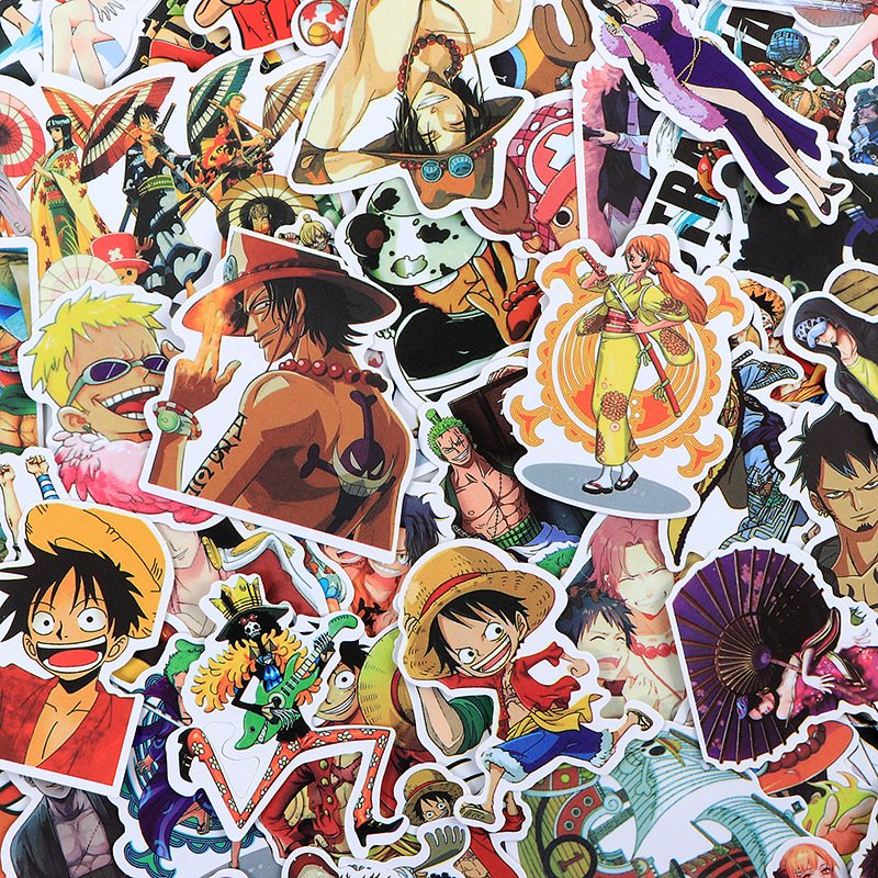 120 pieces/set Anime 1 Piece Luffy Luggage Laptop Guitar Waterproof Graffiti Cartoon Sticker