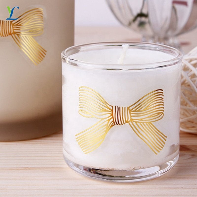 Custom Stickers Logo Labels Japan-style Transparent Tape Round Bronzing Pattern Paste