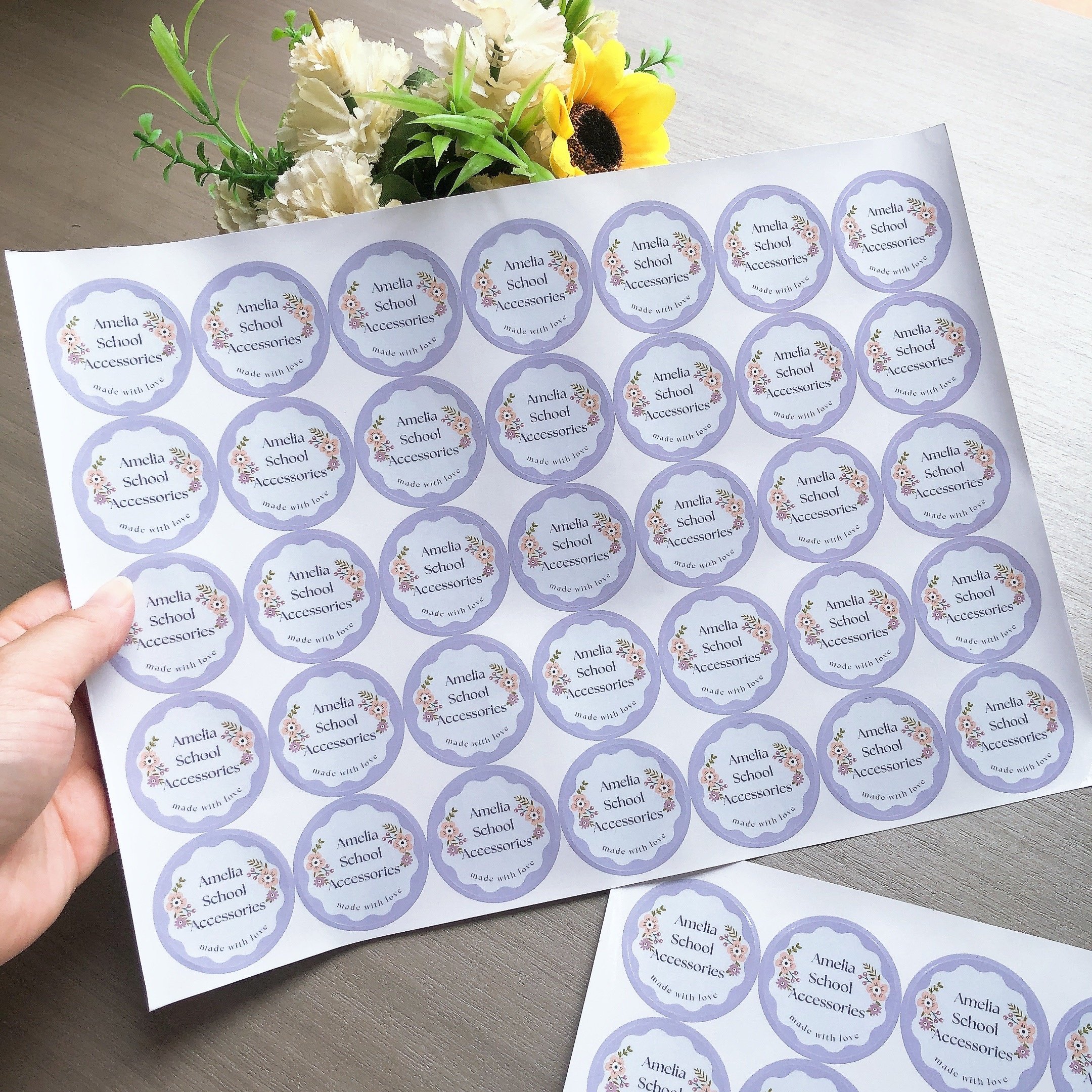 custom printing 1.5inch color round paper photo gift sticker