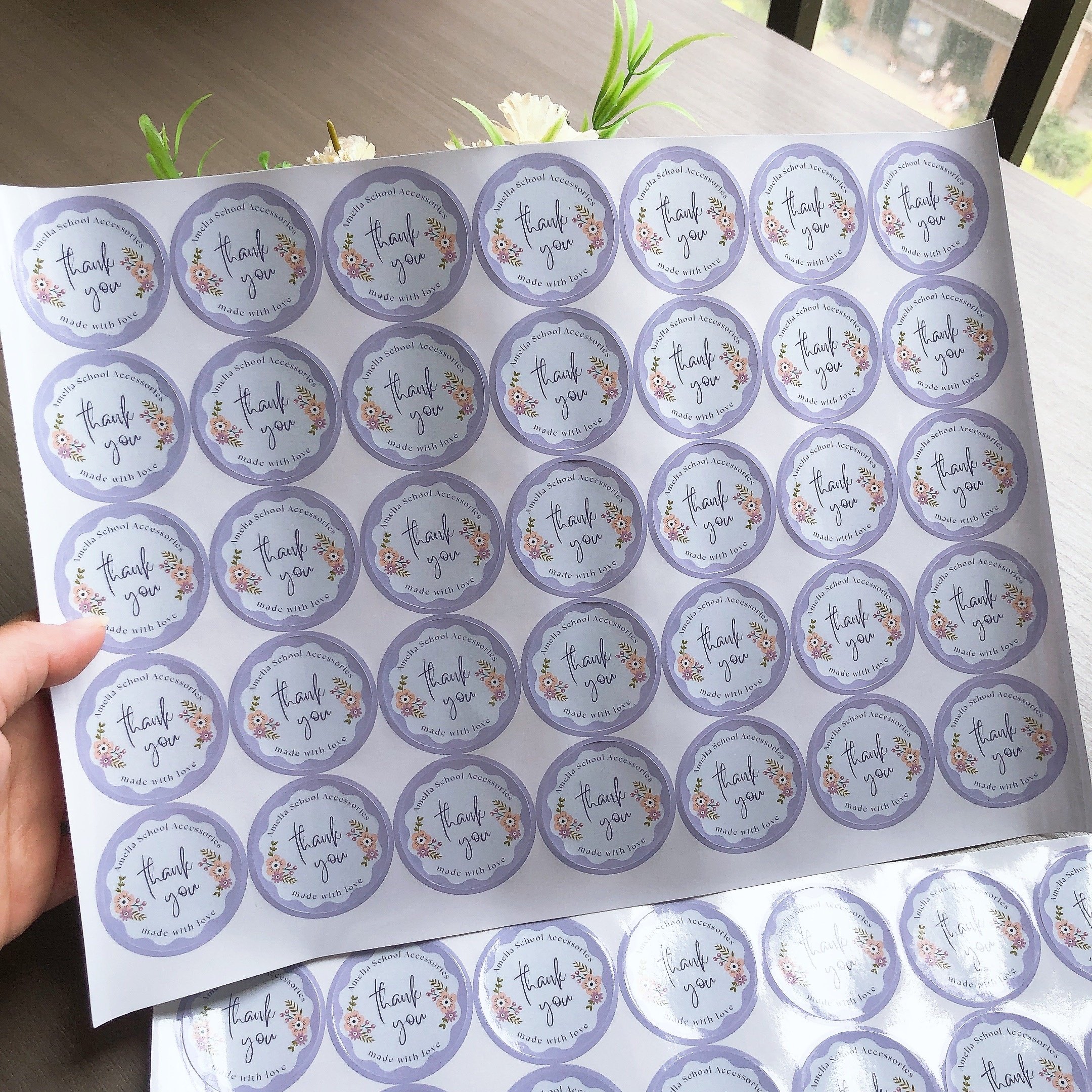 custom printing 1.5inch color round paper photo gift sticker