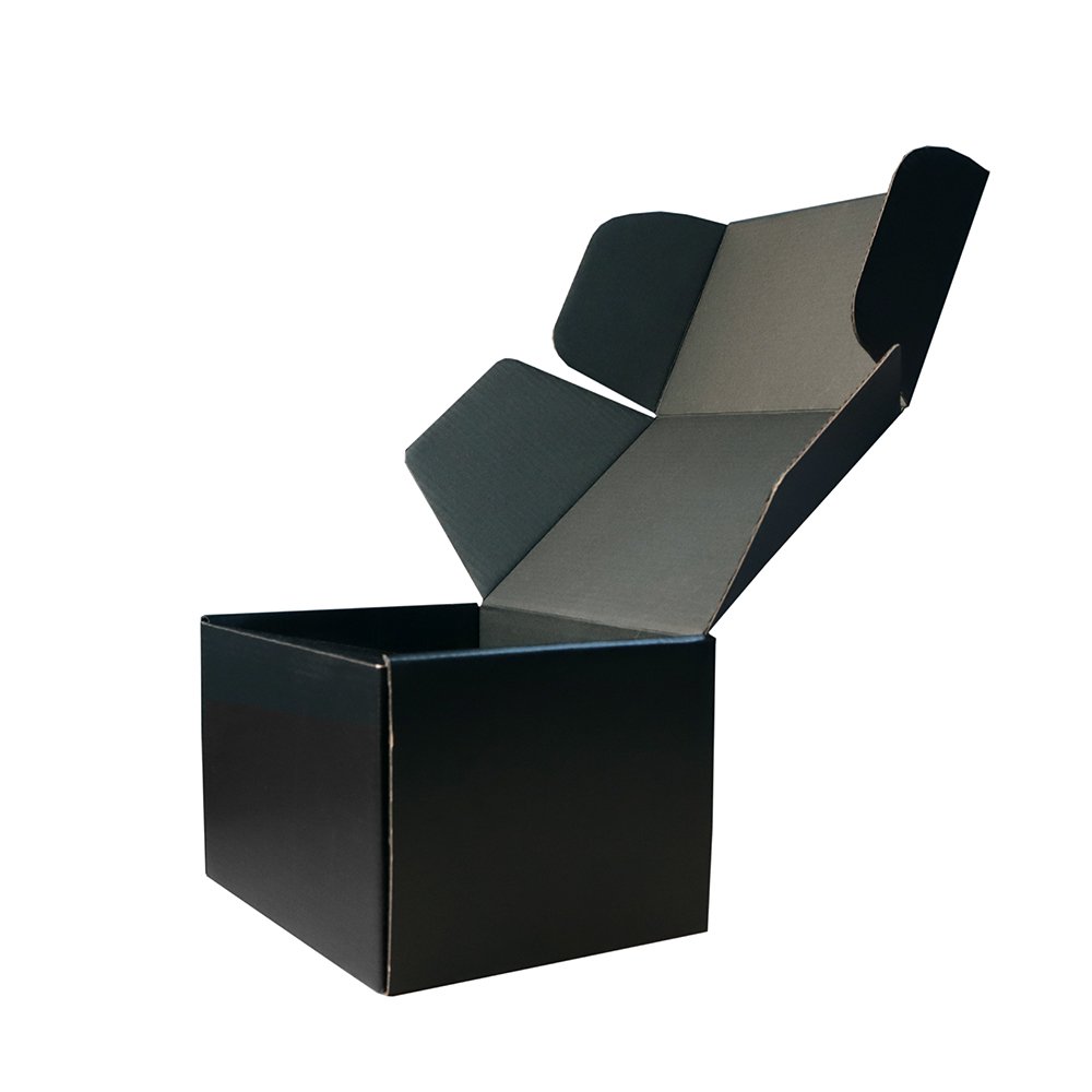 Customized logo Black Mailer Box Roll End Box with Corrugated Insert Cardboard Packaging Shipping Mailing Box