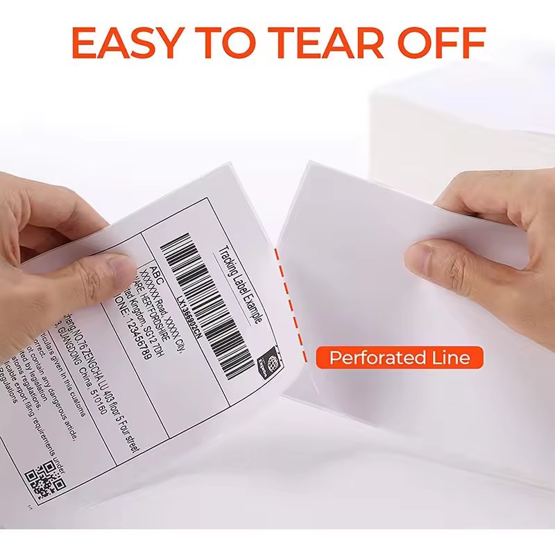 Customize transfer thermal print laser label roll PET/PVC barcode blank sticker shipping label inkjet thermal pp synthetic label