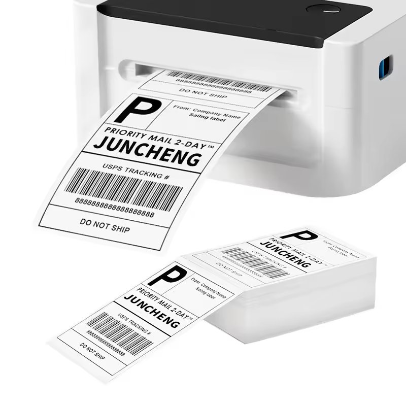 Customize transfer thermal print laser label roll PET/PVC barcode blank sticker shipping label inkjet thermal pp synthetic label