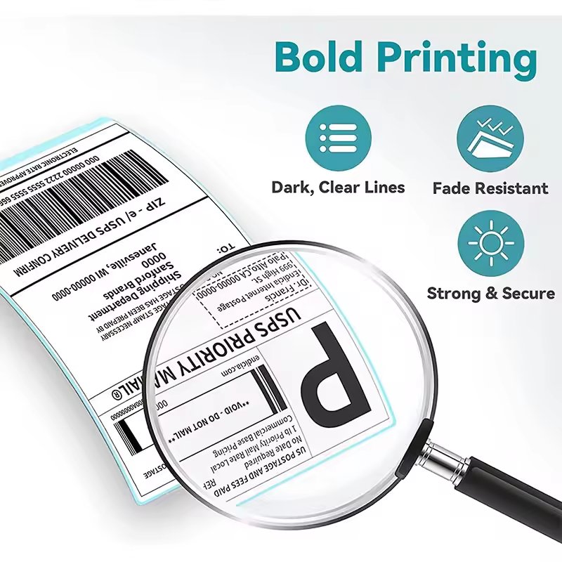 Customize transfer thermal print laser label roll PET/PVC barcode blank sticker shipping label inkjet thermal pp synthetic label