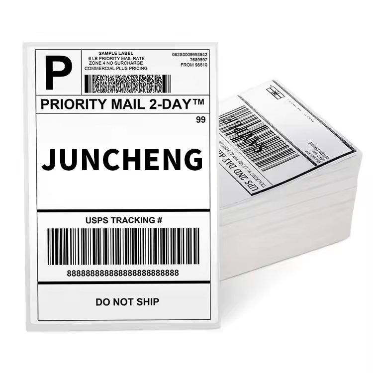 Customize transfer thermal print laser label roll PET/PVC barcode blank sticker shipping label inkjet thermal pp synthetic label