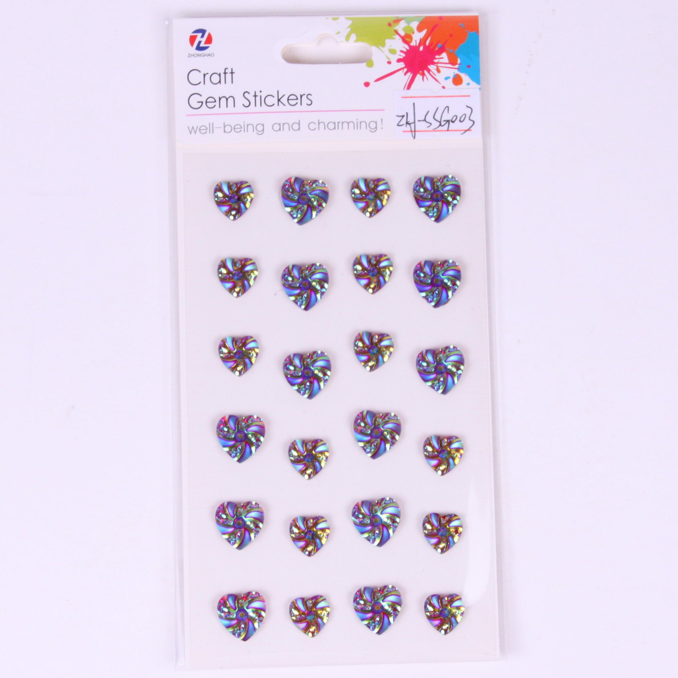 resin sticker flower gem sticker factory wholesale heart sticker