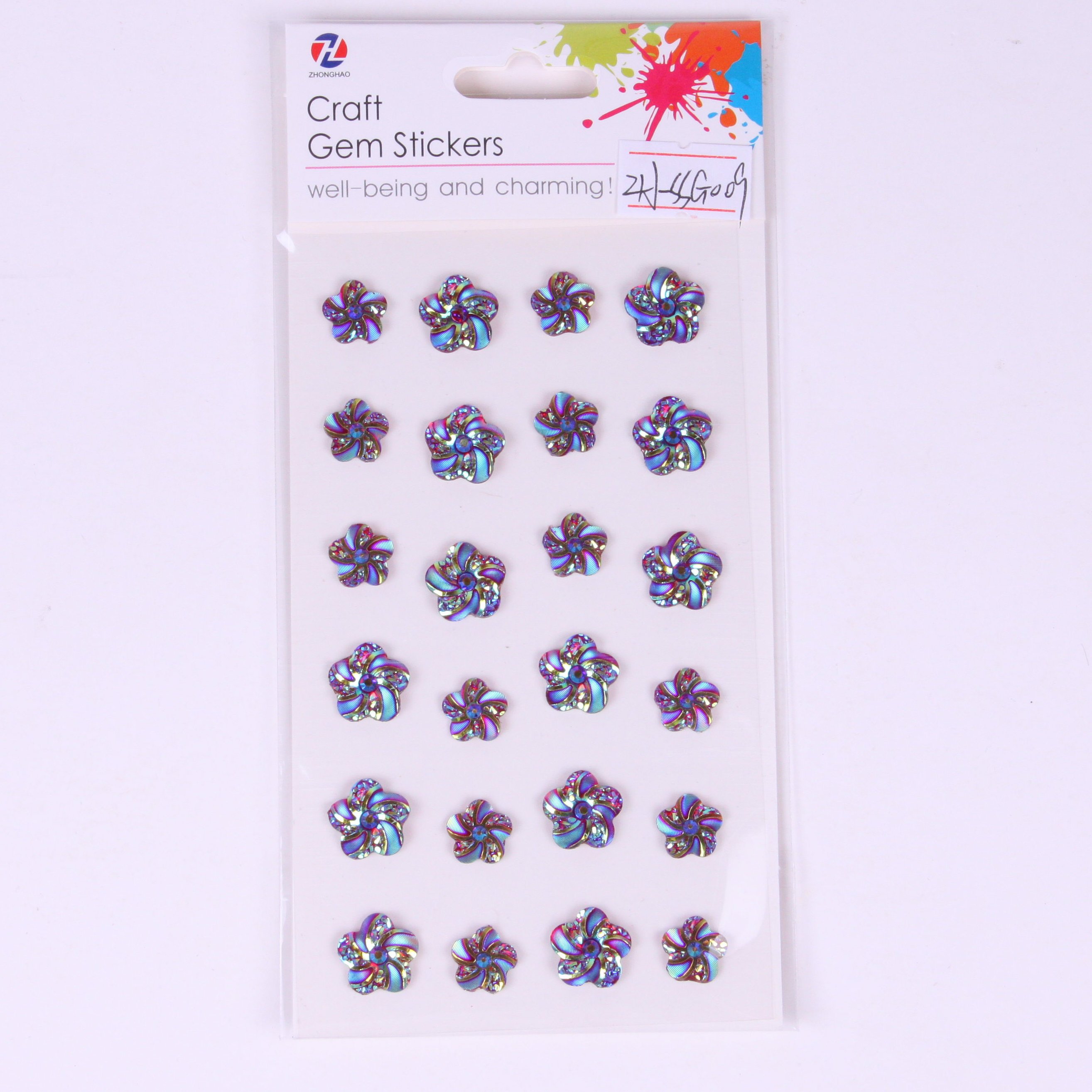 resin sticker flower gem sticker factory wholesale heart sticker