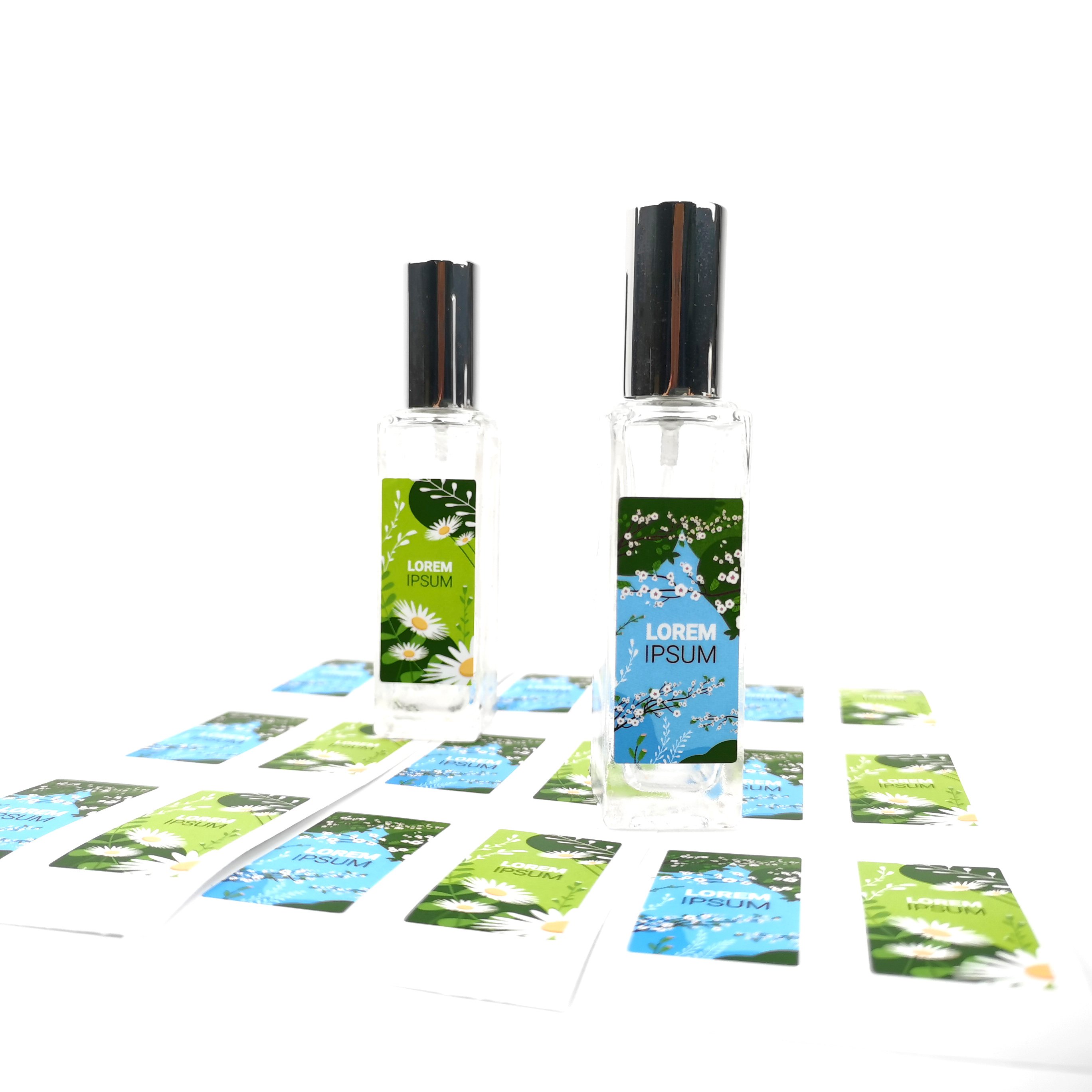 Custom Design Logo Waterproof Oilproof Cosmetic Perfume Bottle Gold Foil Vial Sticker 10ml vial labels
