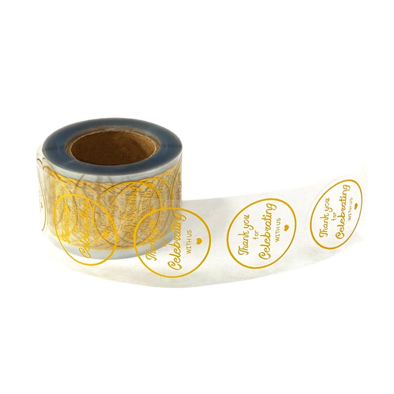 Luxury Waterproof Roll Gold Foil Logo Cosmetic Bottle Transparent Sticker Labels Stickers