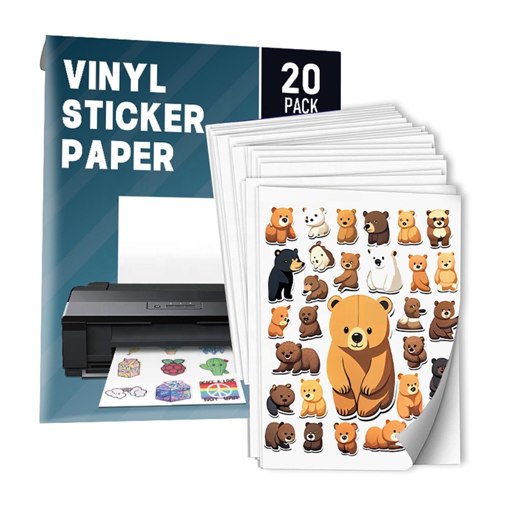 Wholesale Fanyi Custom Vinyl Matte Glossy Waterproof A4 Transparent Vinyl Inkjet Paper Sticker Label