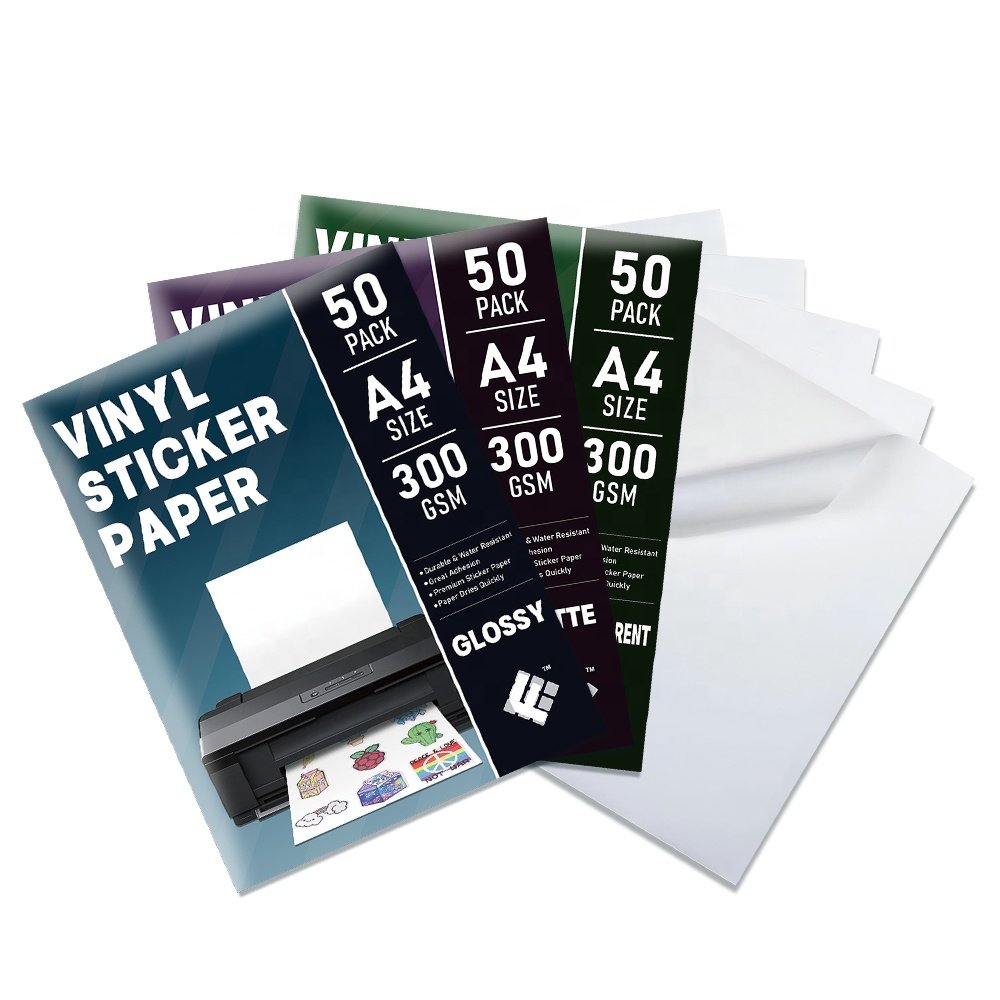 Wholesale Fanyi Custom Vinyl Matte Glossy Waterproof A4 Transparent Vinyl Inkjet Paper Sticker Label