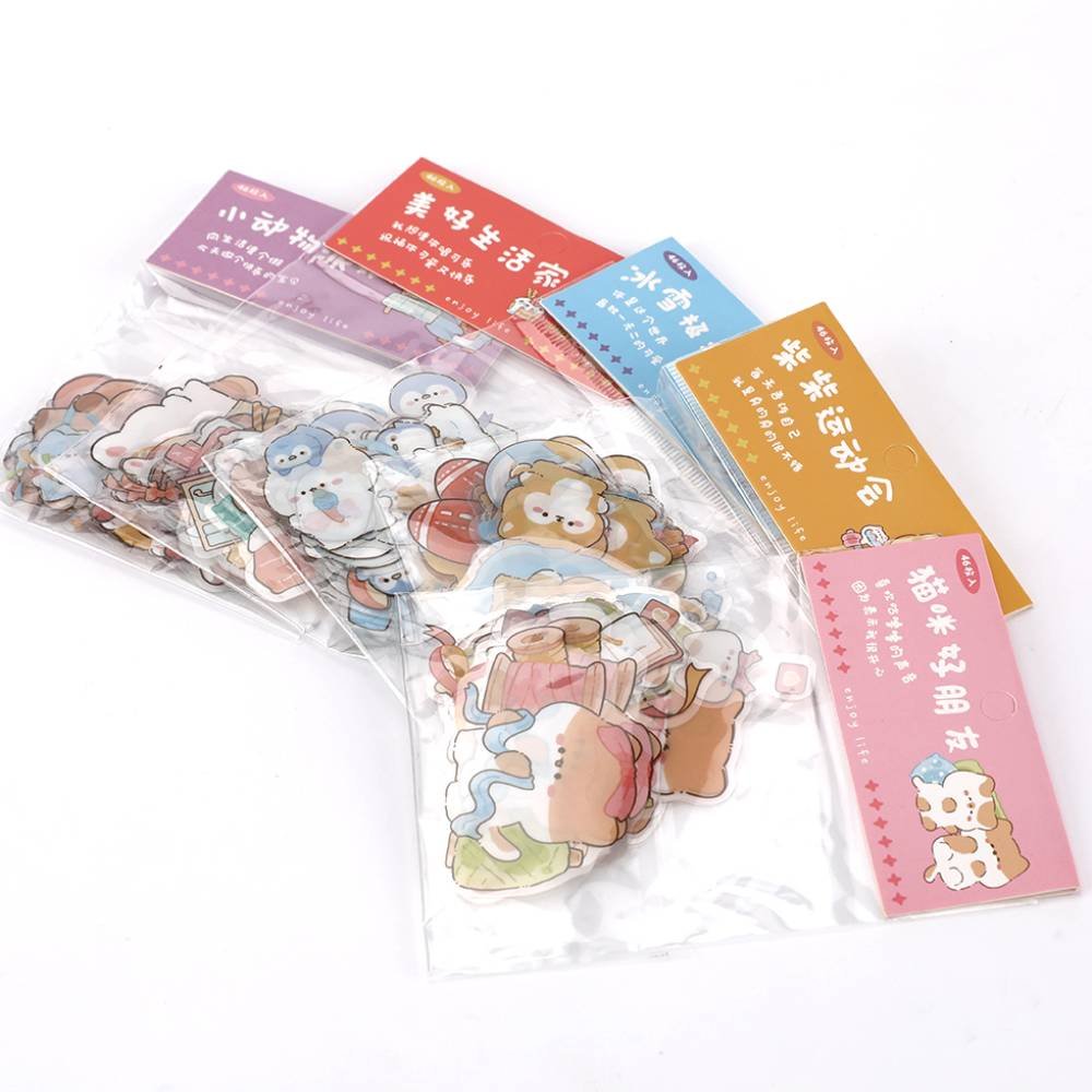 In Stock Cute Stickers For Journal Decorative Stickers For Kids Scrapbooking Stick Diary Stationery Album Animal Stickers
