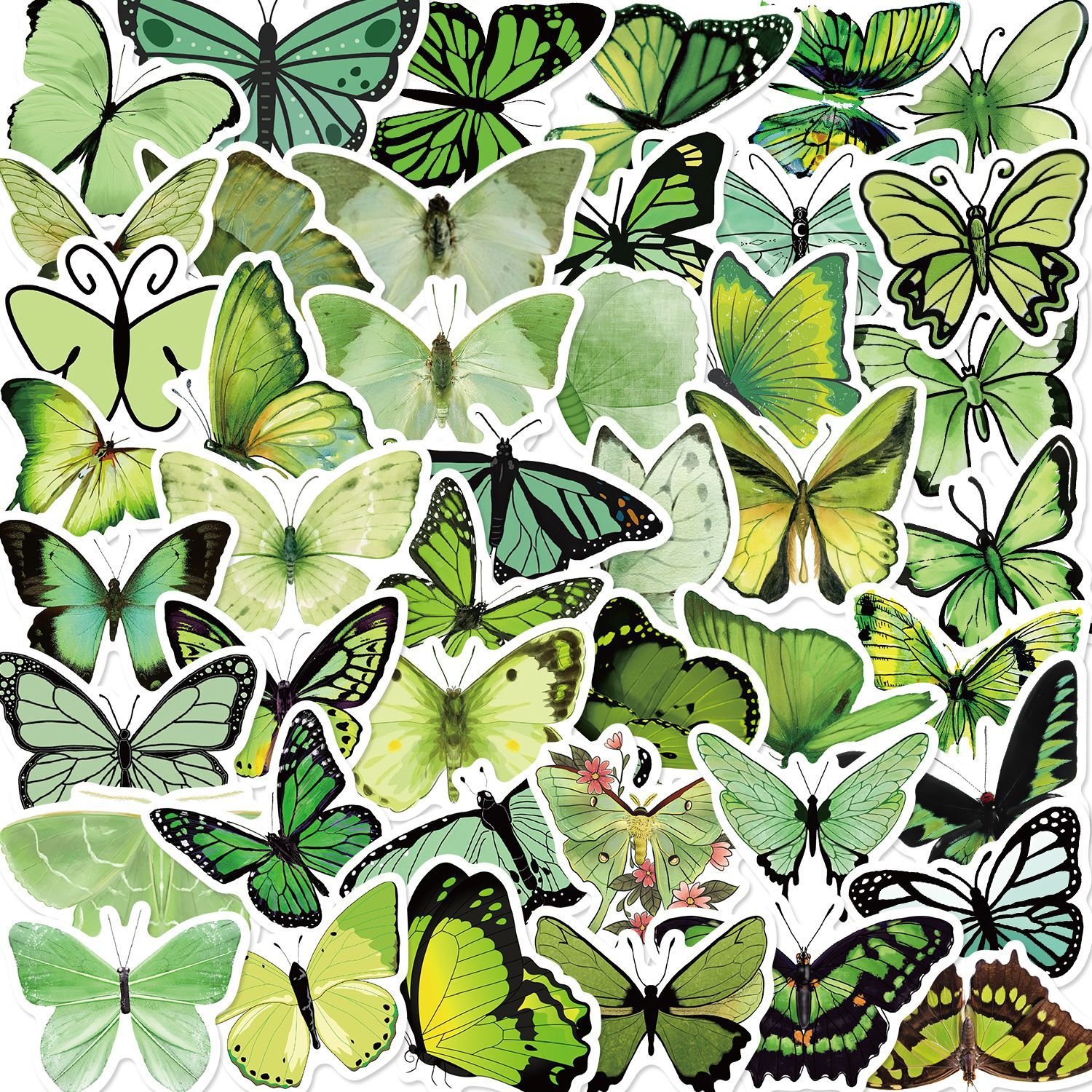 50PCS Full series insect cartoon animals colorful butterfly stickers