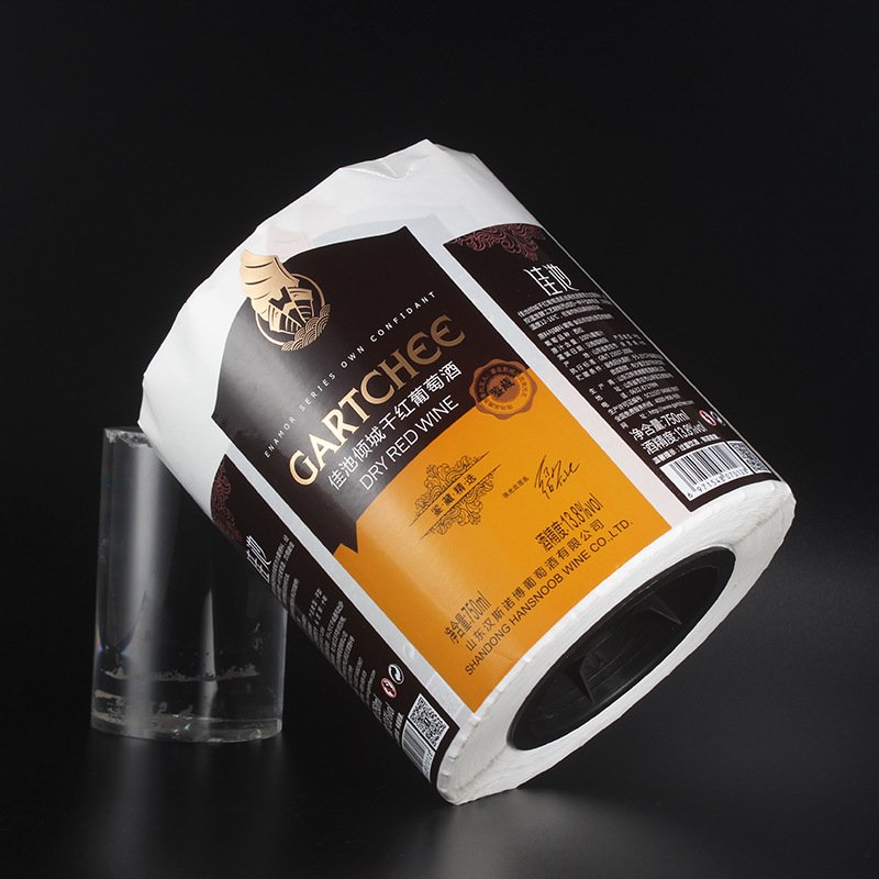 Custom Printed Gold Foil Wine Label Premium Textured Paper Waterproof Adhesive Sticker Personalized Glossy Vinyl Surface Finish