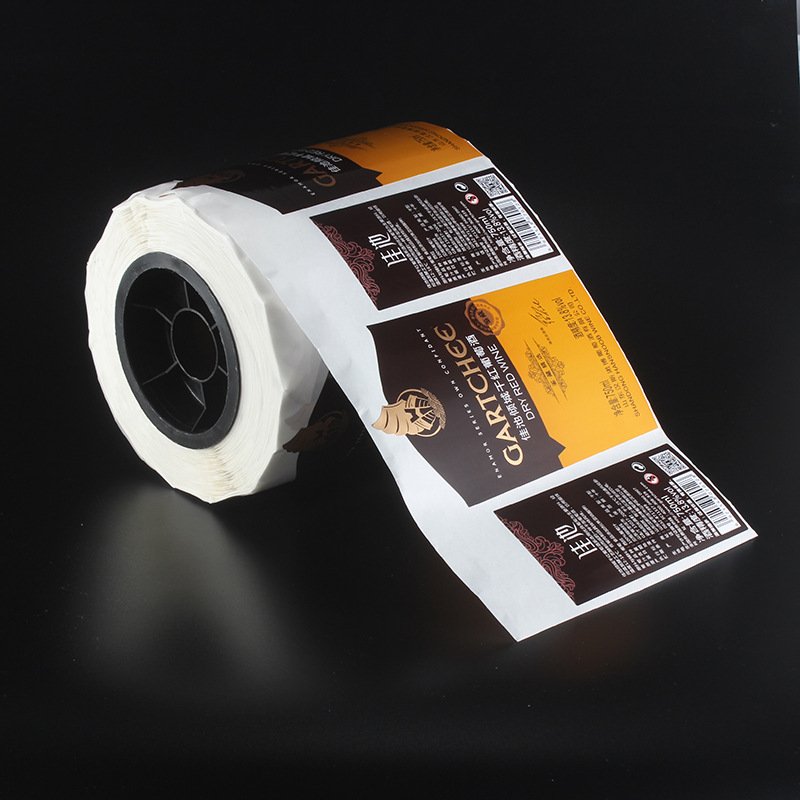 Custom Printed Gold Foil Wine Label Premium Textured Paper Waterproof Adhesive Sticker Personalized Glossy Vinyl Surface Finish