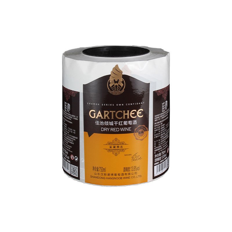 Custom Printed Gold Foil Wine Label Premium Textured Paper Waterproof Adhesive Sticker Personalized Glossy Vinyl Surface Finish