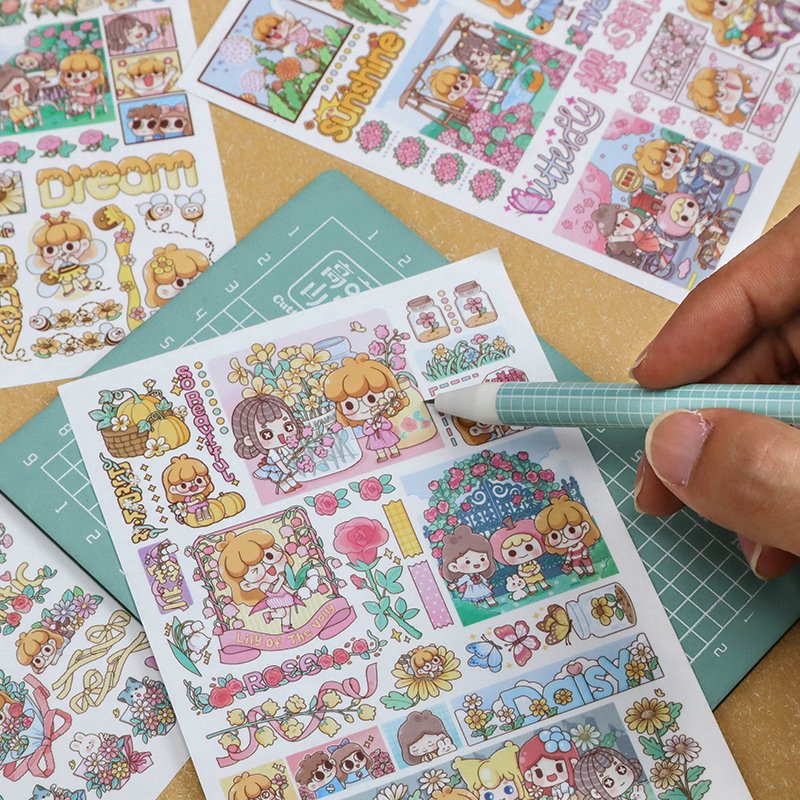 DIY Diary stickers Cute Cartoon Washi stickers DIY Self-Adhesive Washi Stickers For Kids