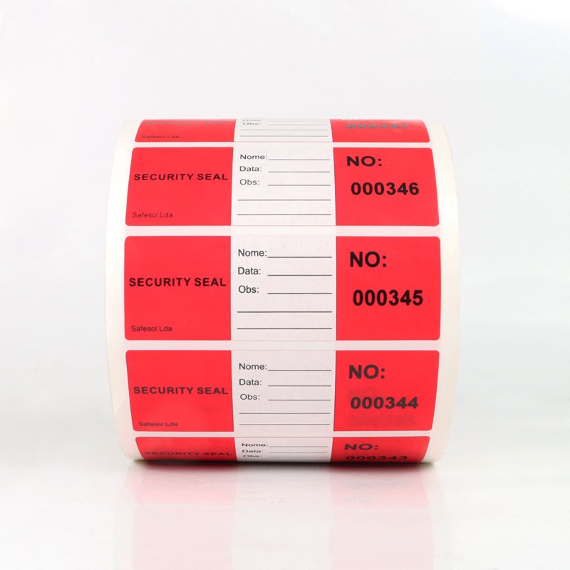 Custom Printing Tampered Proof Seal Label Logo Security Warranty Void Sticker Tamper Evident Labels
