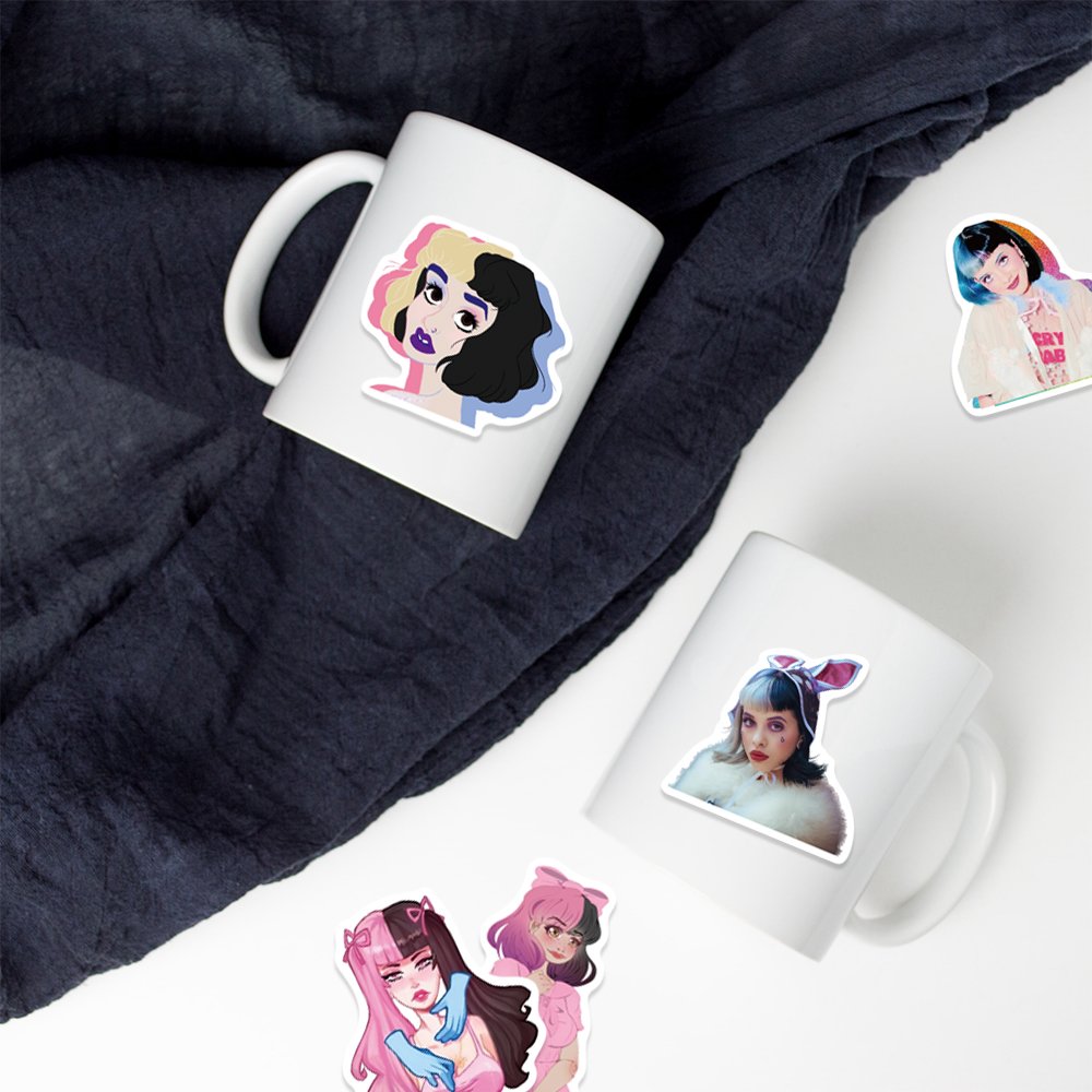 50pcs Singer Melanie Martinez StickerS Diy Scrapbooking Laptop Guitar Diary Phone Case Girl Waterproof Graffiti Toy Decals