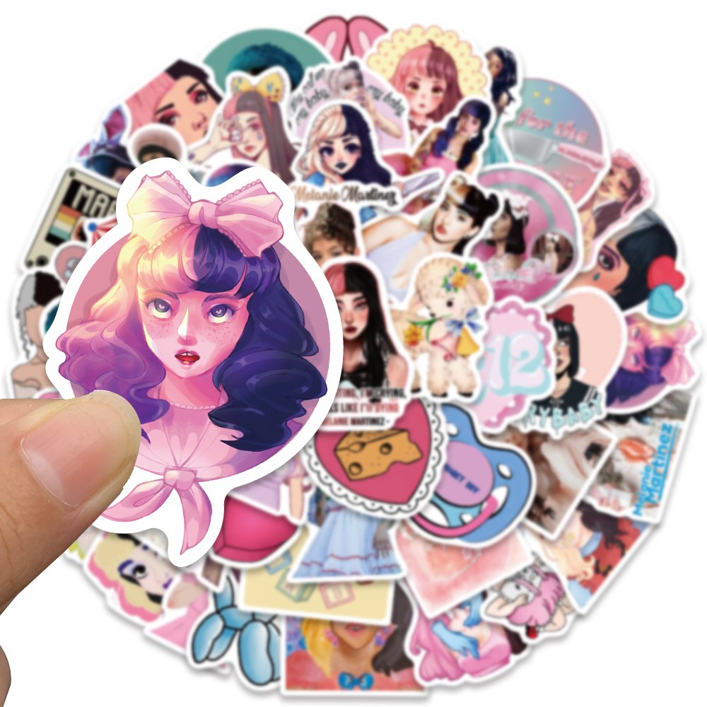 50pcs Singer Melanie Martinez StickerS Diy Scrapbooking Laptop Guitar Diary Phone Case Girl Waterproof Graffiti Toy Decals