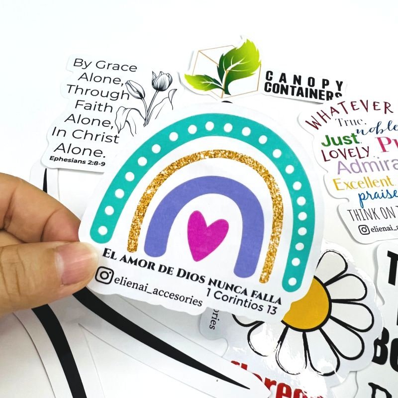Custom Logo Sticker Label Printing Waterproof Roll Synthetic Paper Adhesive Round Logo Sticker