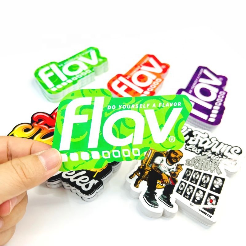 Custom Logo Sticker Label Printing Waterproof Roll Synthetic Paper Adhesive Round Logo Sticker