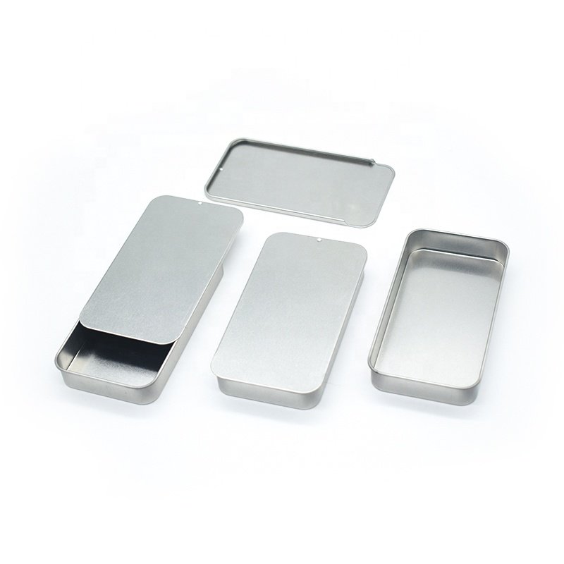 130x70x20mm Slide Tin Box Square Gua Customized 4 Color Offset Printing Tin Boxes for Wallets Tin Recipe Box with Wood Lid 1pc
