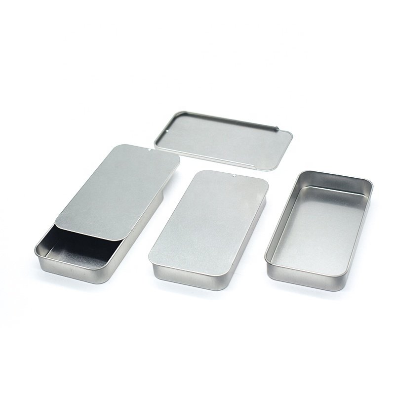 130x70x20mm Slide Tin Box Square Gua Customized 4 Color Offset Printing Tin Boxes for Wallets Tin Recipe Box with Wood Lid 1pc