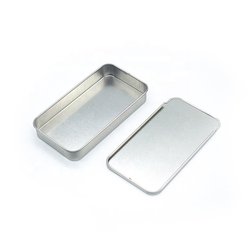 130x70x20mm Slide Tin Box Square Gua Customized 4 Color Offset Printing Tin Boxes for Wallets Tin Recipe Box with Wood Lid 1pc