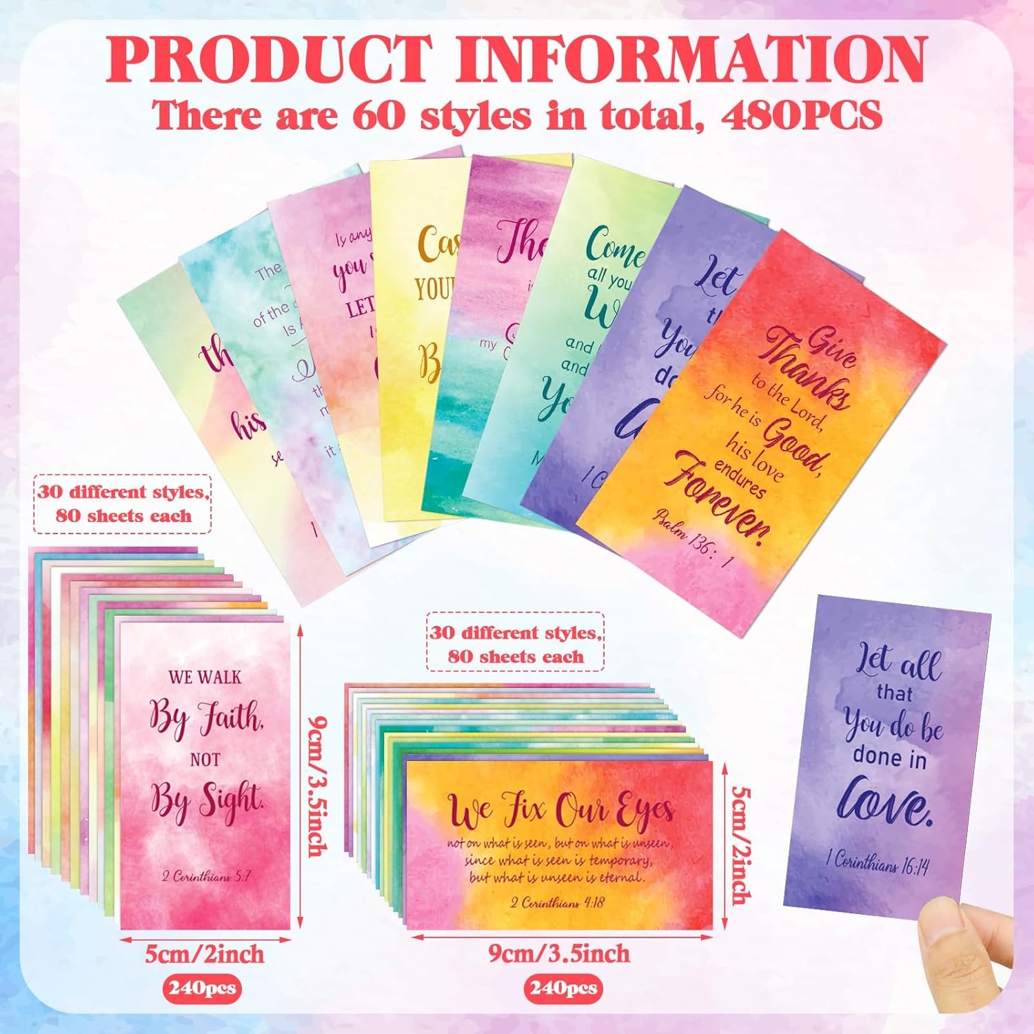 Inspirational Scripture Cards Religious Cards Christian Motivational for Women Men Christmas Gifts