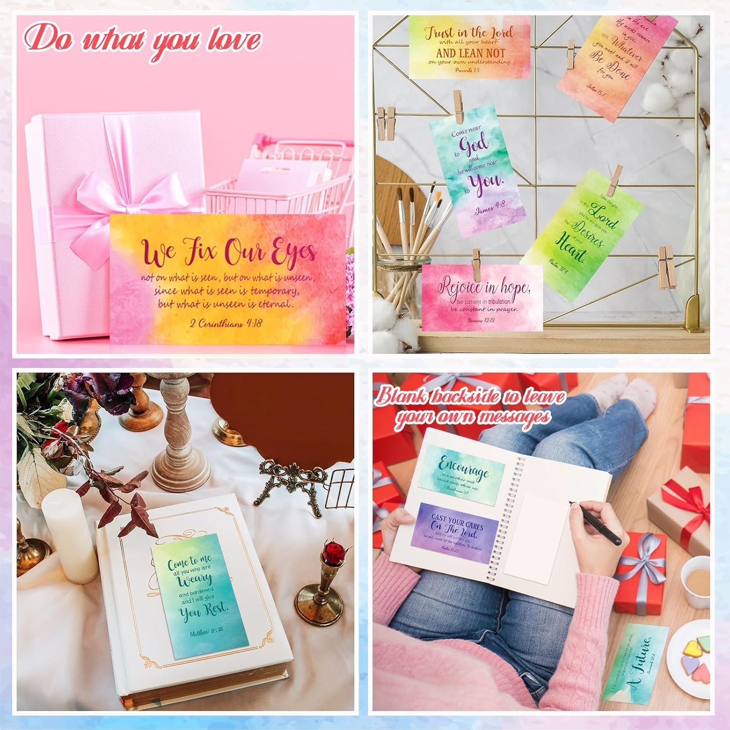 Inspirational Scripture Cards Religious Cards Christian Motivational for Women Men Christmas Gifts