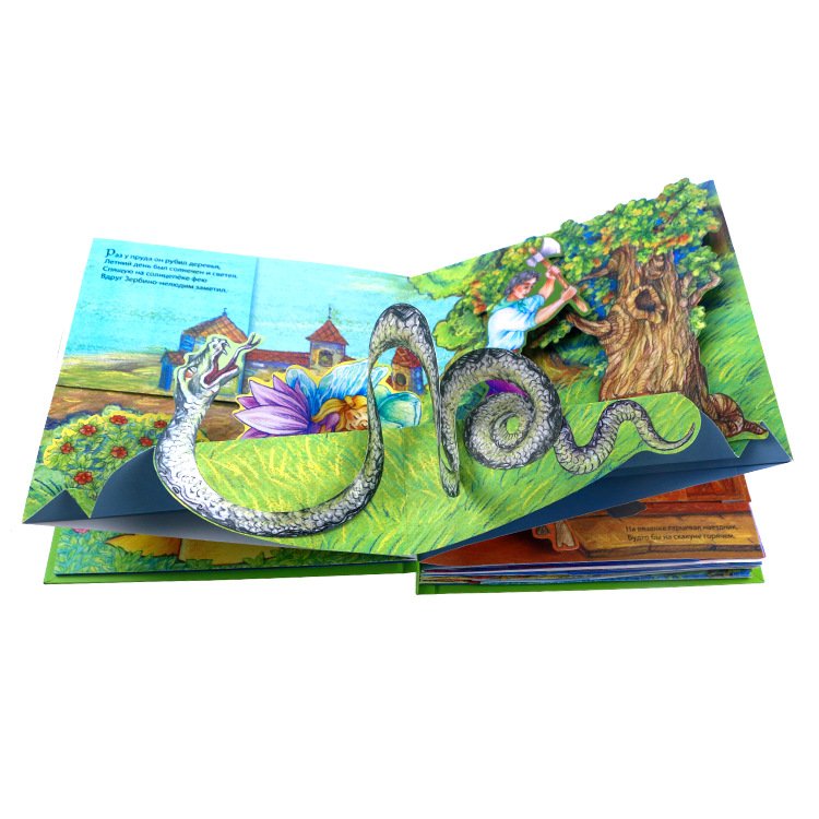Customized Kraft Paper 3D Children Kids books Child Hardcover for Children Kids Sticker Book Printing