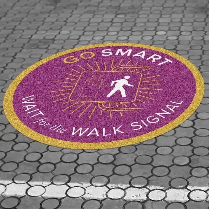 Custom Large Size Advertising Indoor Supermarket Promotion Floor Adhesive Sticker