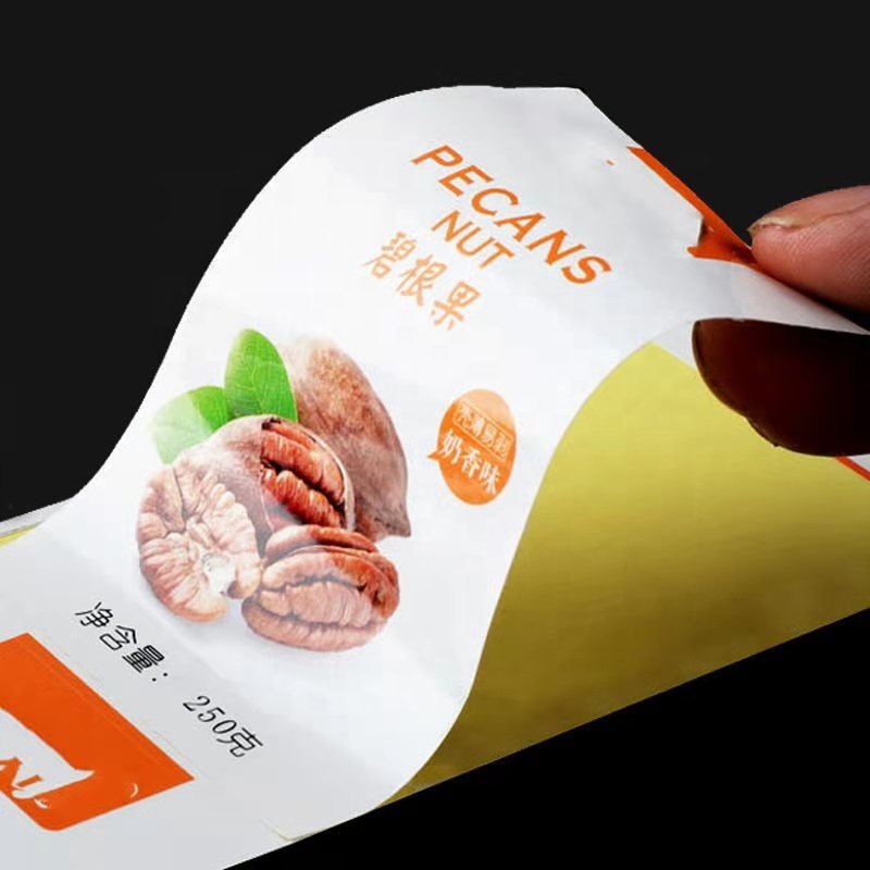 Custom print logo label, print label round label for packaging ethylene waterproof stickers