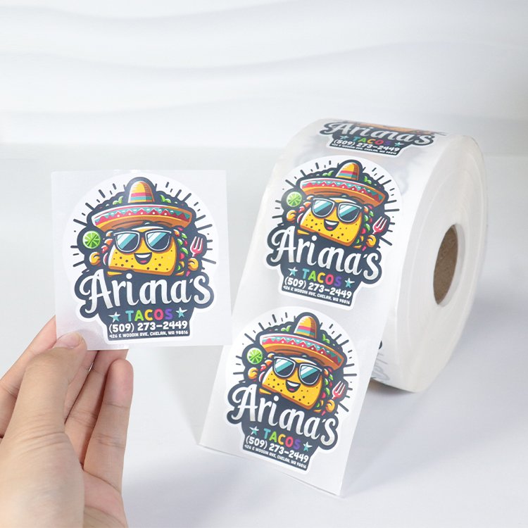 Customized Printing Waterproof Die Cut Stickers Weatherproof Glossy Vinyl Stickers Label Sticker Logo