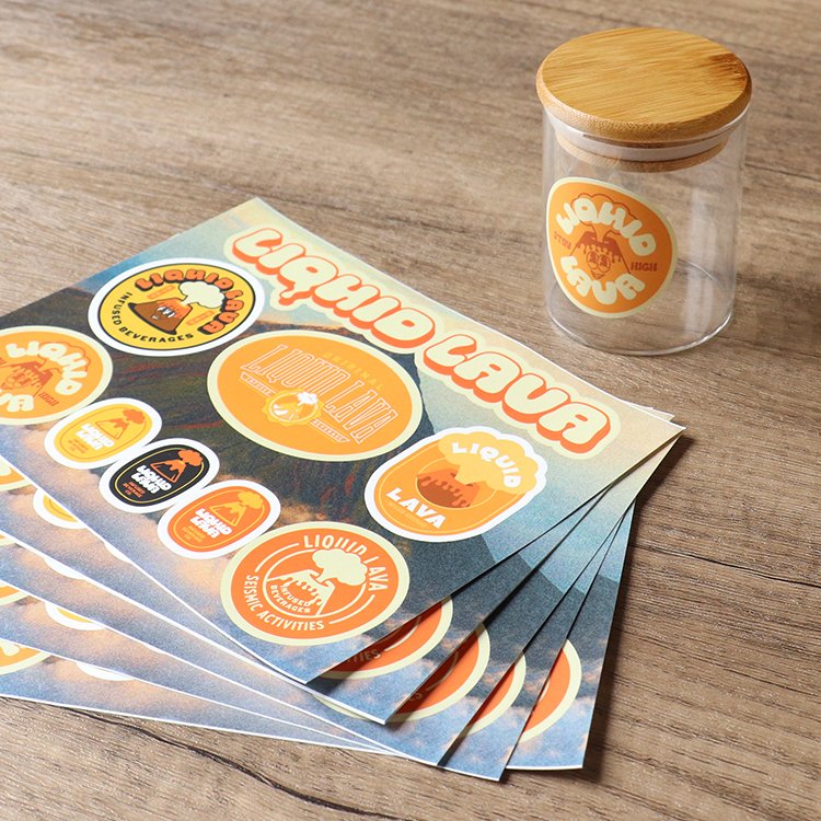 Customized Printing Waterproof Die Cut Stickers Weatherproof Glossy Vinyl Stickers Label Sticker Logo