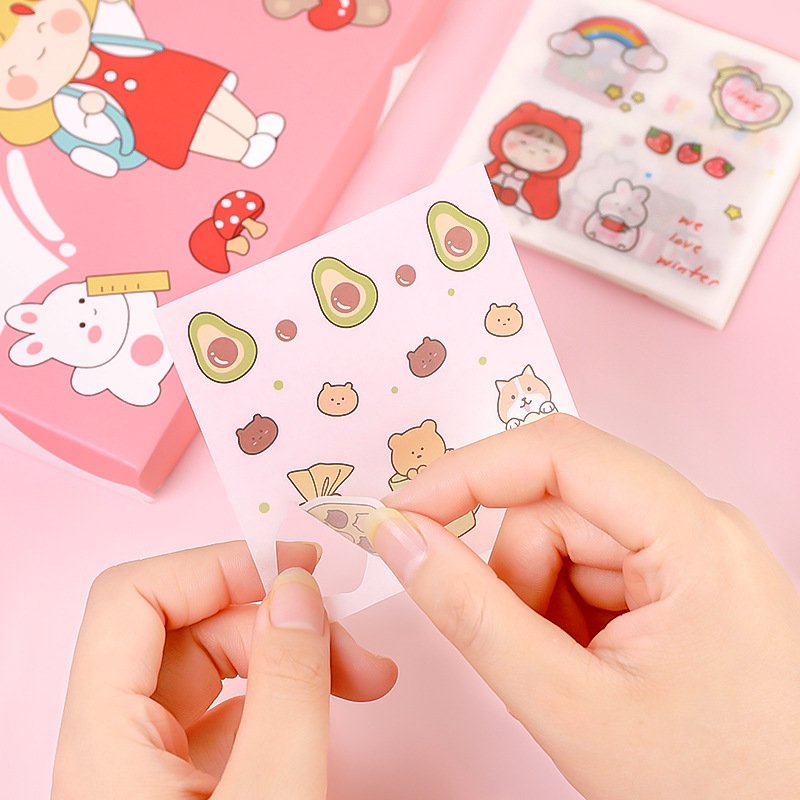 High Quality Custom Decorative Cute sticker set Logo A4 A5 A6 Waterproof Transparent Clear Vinyl Kiss Cut Stickers Sheet Custom