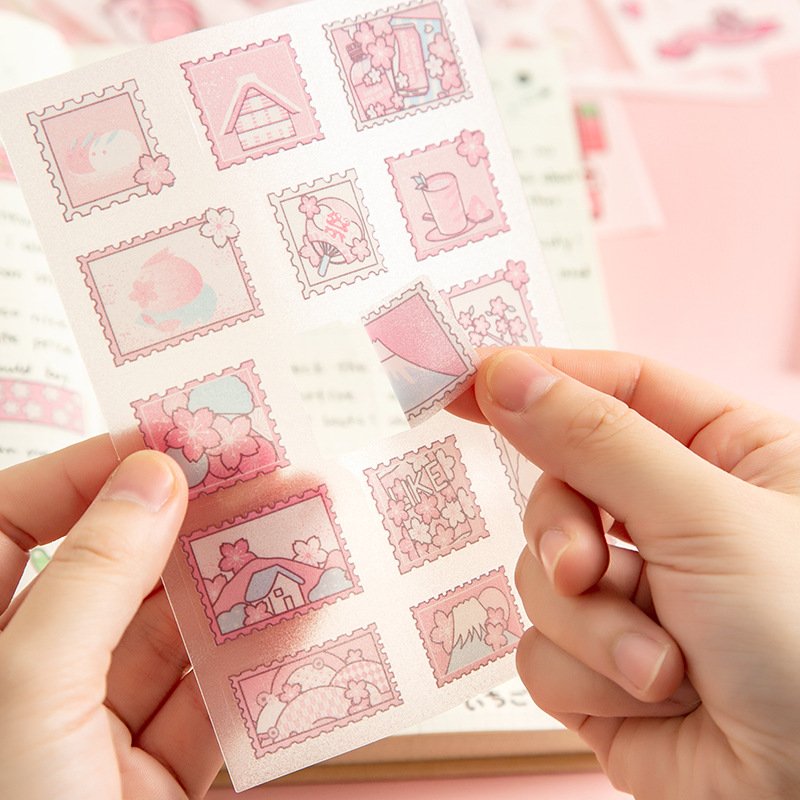High Quality Custom Decorative Cute sticker set Logo A4 A5 A6 Waterproof Transparent Clear Vinyl Kiss Cut Stickers Sheet Custom