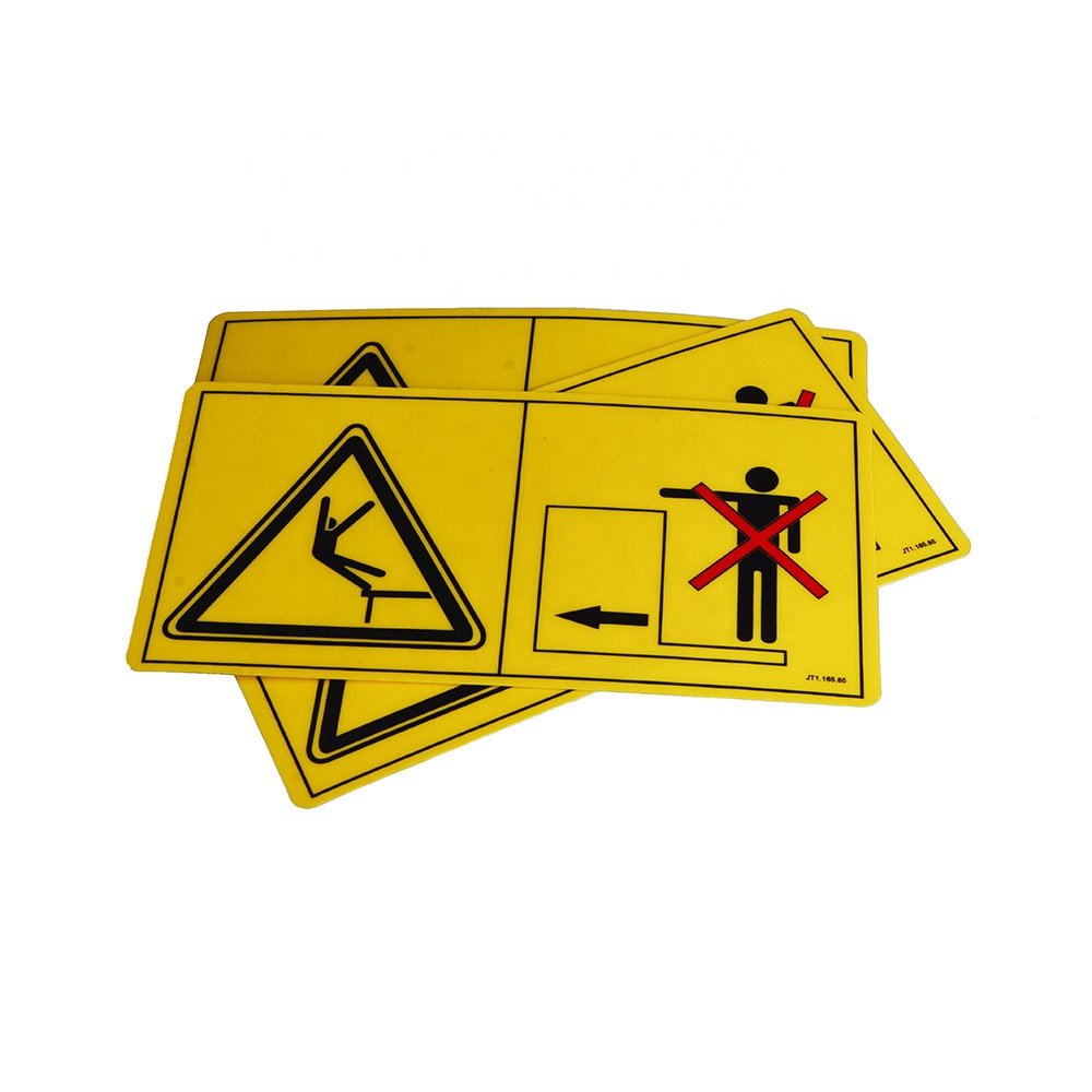 custom machine danger crush hazard pinch point safety label sticker