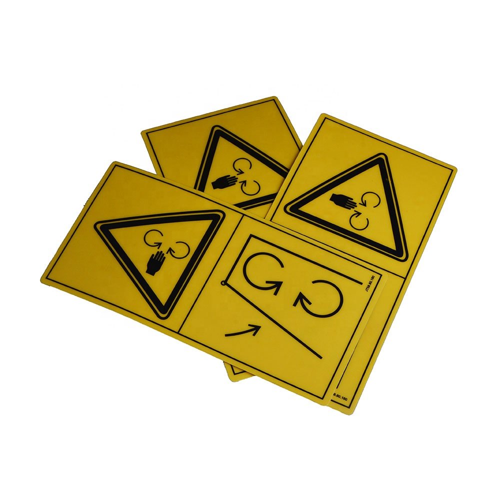custom machine danger crush hazard pinch point safety label sticker