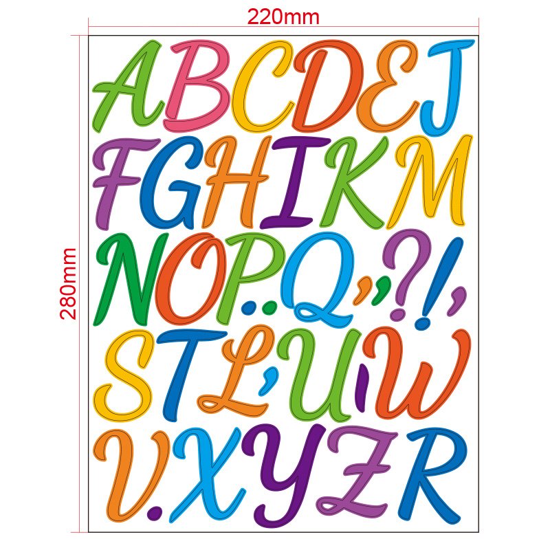 Factory Outlet Kiss Cut stickers Self Adhesive Colorful Custom Stickers DIY Alphabet Letters Numbers Stickers for Decoration