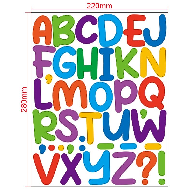 Factory Outlet Kiss Cut stickers Self Adhesive Colorful Custom Stickers DIY Alphabet Letters Numbers Stickers for Decoration