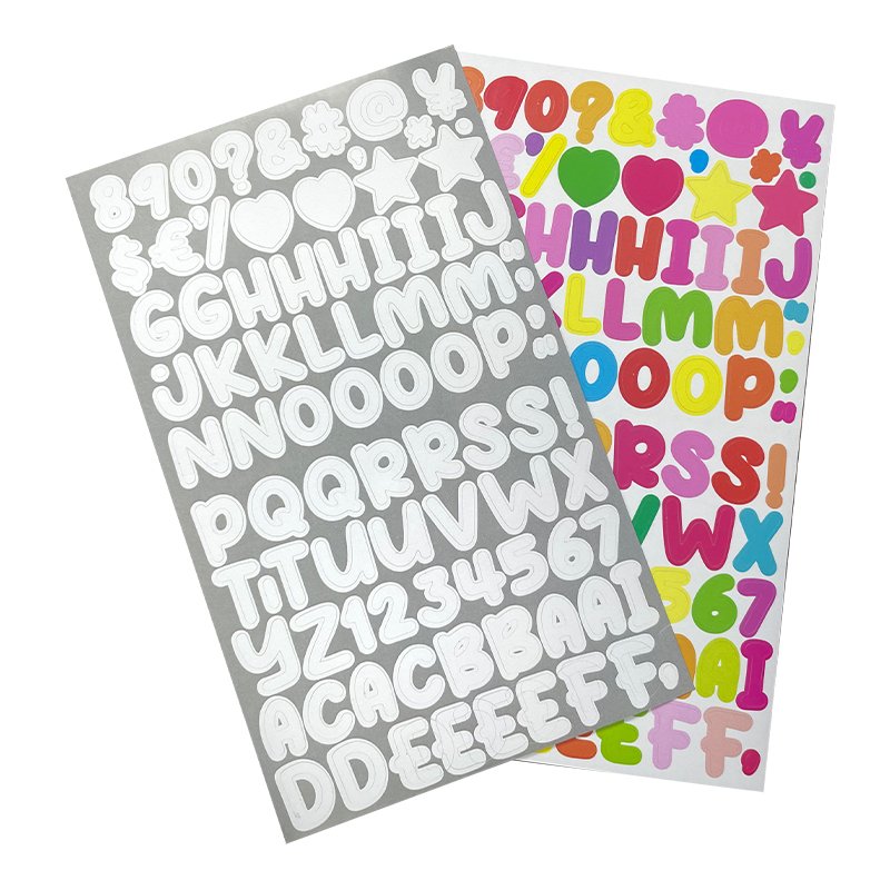 Factory Outlet Kiss Cut stickers Self Adhesive Colorful Custom Stickers DIY Alphabet Letters Numbers Stickers for Decoration
