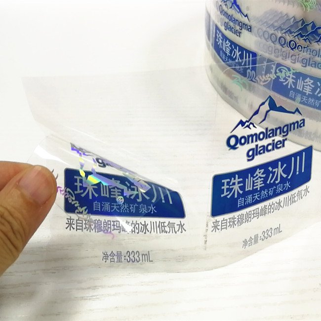 Foil transparent stickers printing custom self adhesive packaging labels printed clear logo sticker label for water bottle